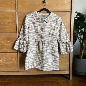 Mac & Jac 3 button puffy 3/4 sleeve jacket Size 4